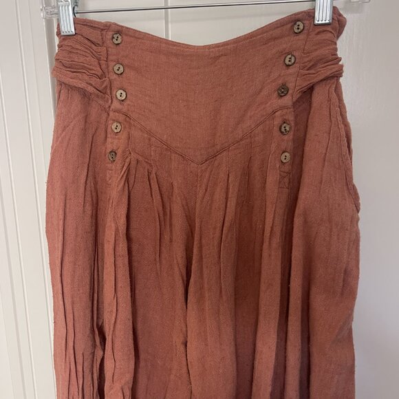 Free People Rust Wide-Leg Pants - Picture 2 of 4